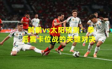鹈鹕vs太阳预测：季后赛卡位战的关键对决