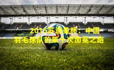  2015苏迪曼杯：中国羽毛球队的第十次加冕之路